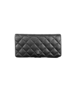 Chanel Classic Flap Black Quilted Caviar Leather Wallet