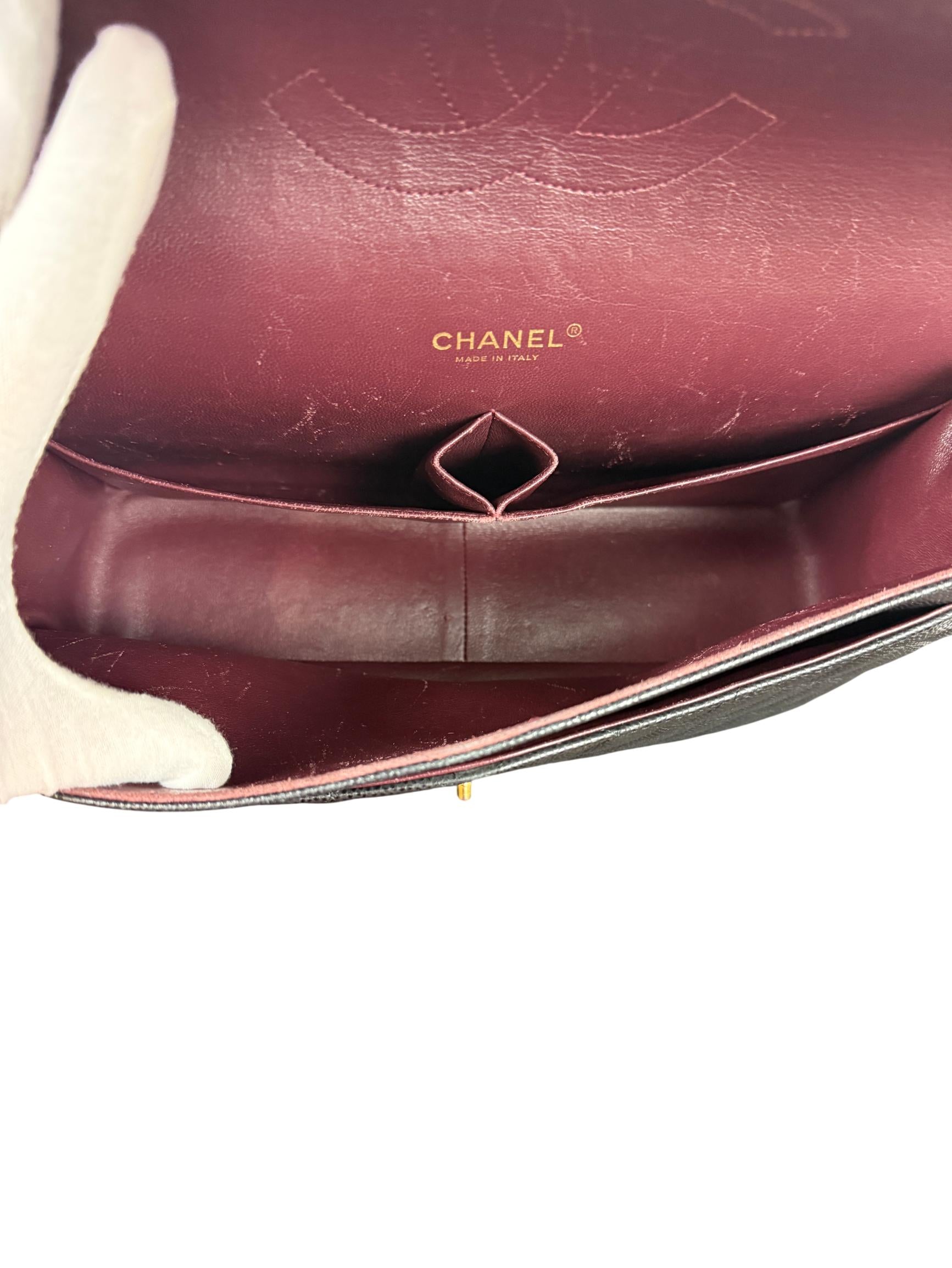 Chanel Black Quilted Caviar Maxi Classic Double Flap Bag with Gold Hardware