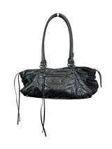 Balenciaga Le City East-West Black Leather Shoulder Bag