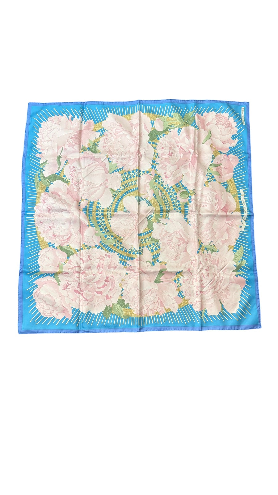 Hermes Les Pivoines Silk Scarf