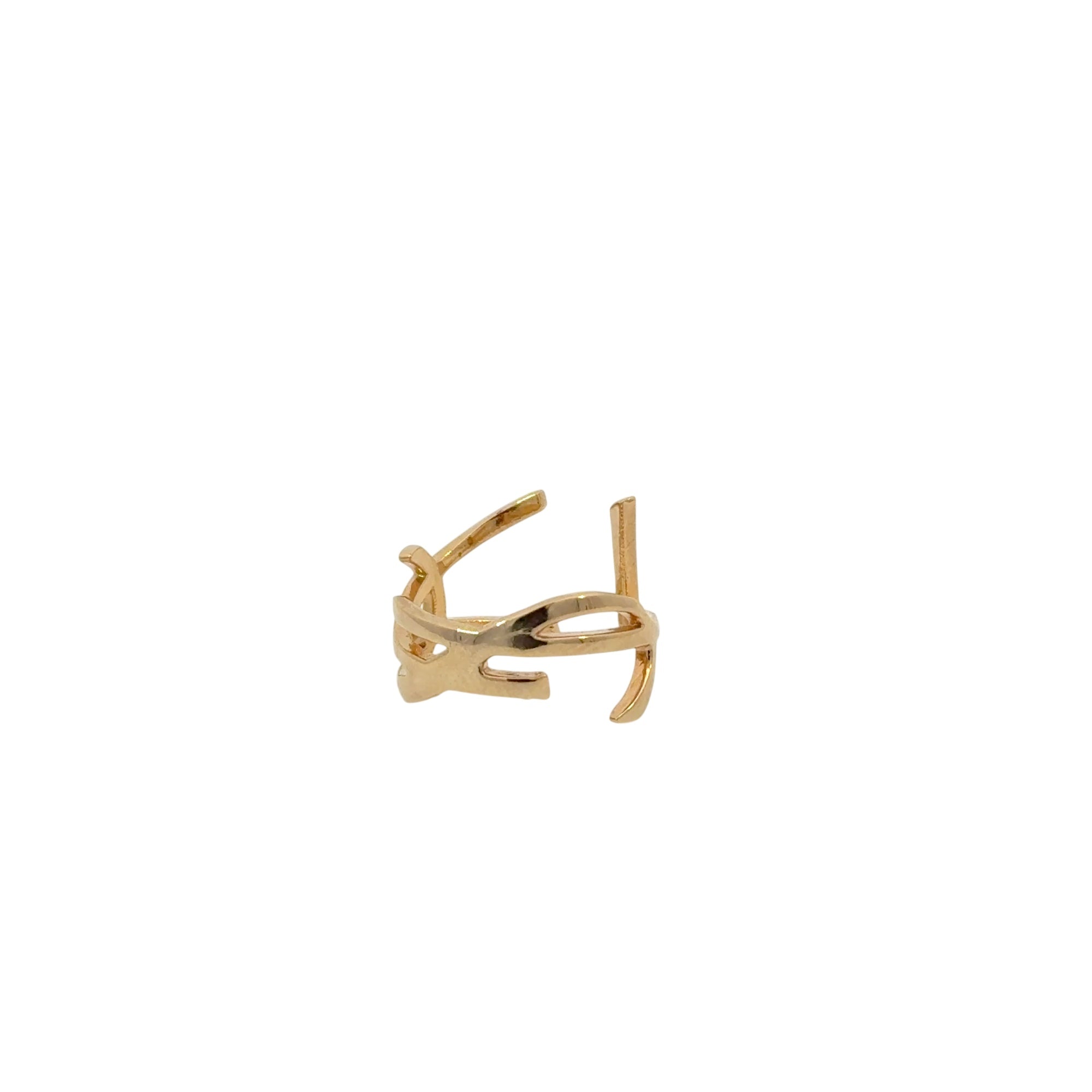 YSL Opyum Twist Gold-Tone Ring Saint Laurent Metal