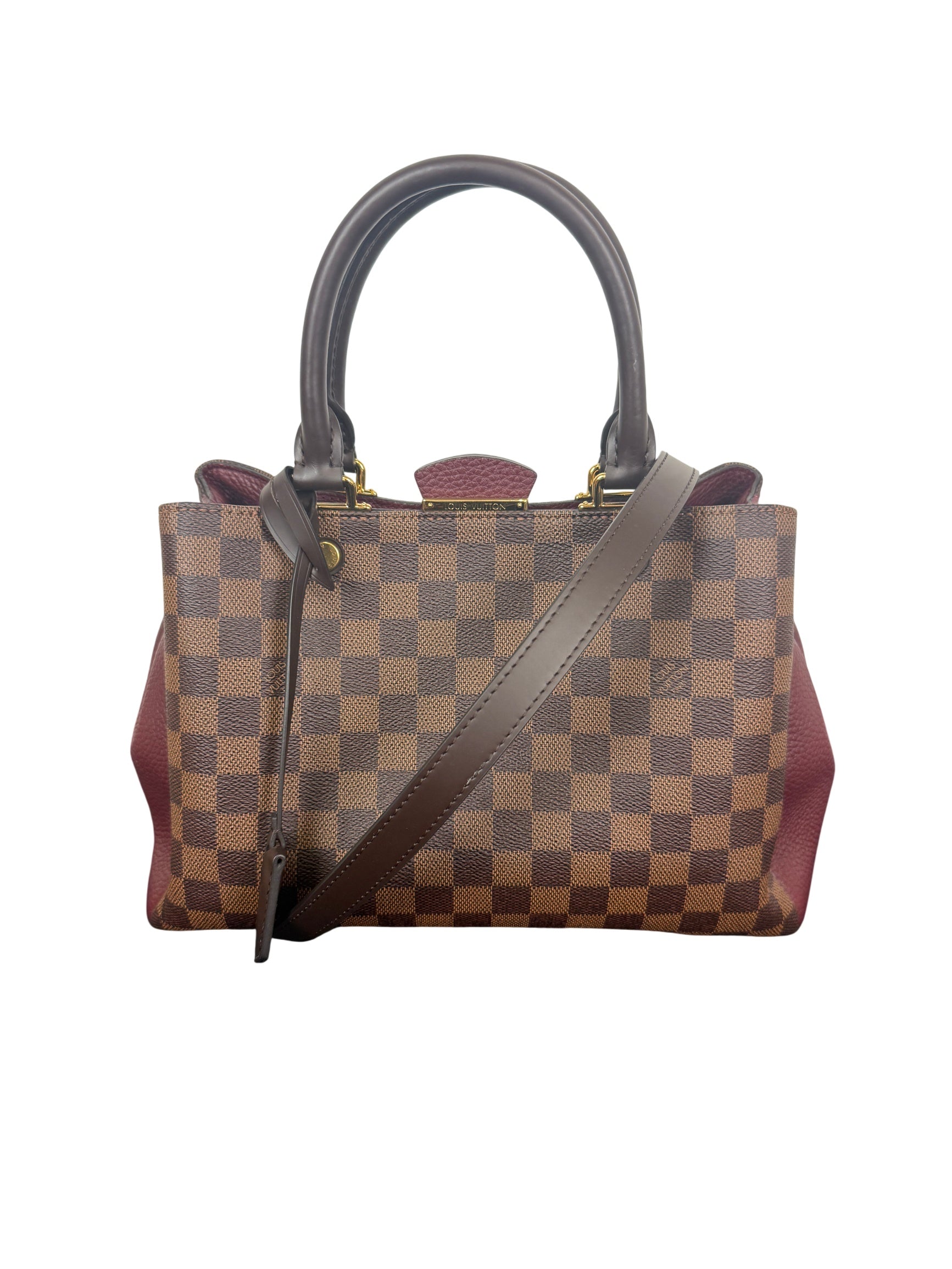 Louis Vuitton Damier Ebene Brittany Bordeaux Handbag