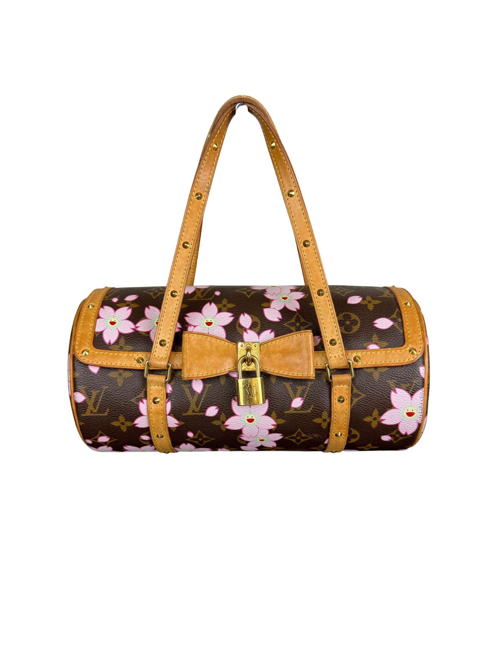 Louis Vuitton x Takashi Murakami Monogram Cherry Blossom Papillon Handbag 2003