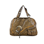 Christian Dior Gaucho Brown Leather Shoulder Bag