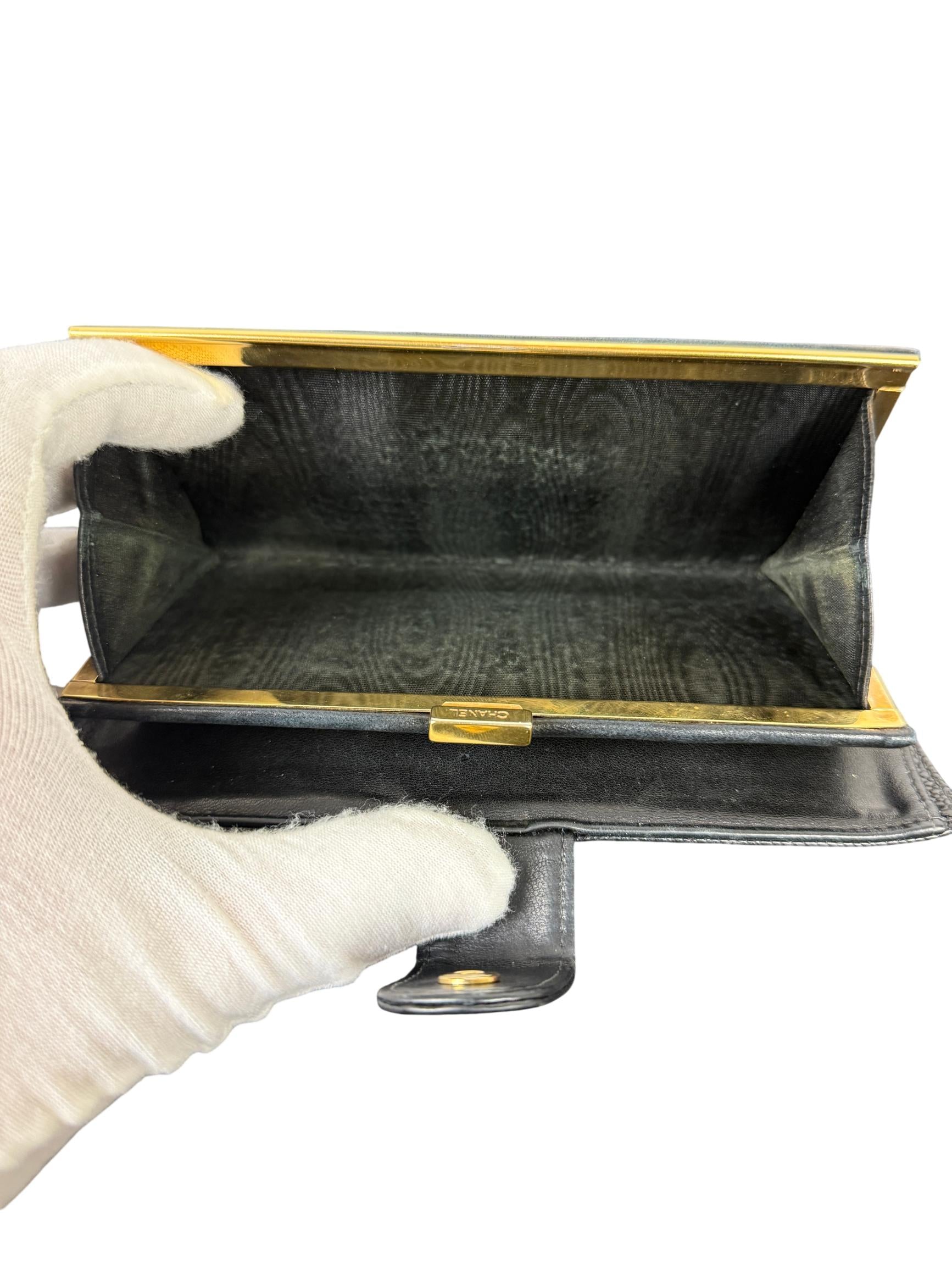 Chanel Vintage Caviar Leather French Wallet