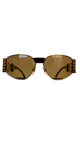 Givenchy Solaire Tortoiseshell & Gold Hexagonal Sunglasses