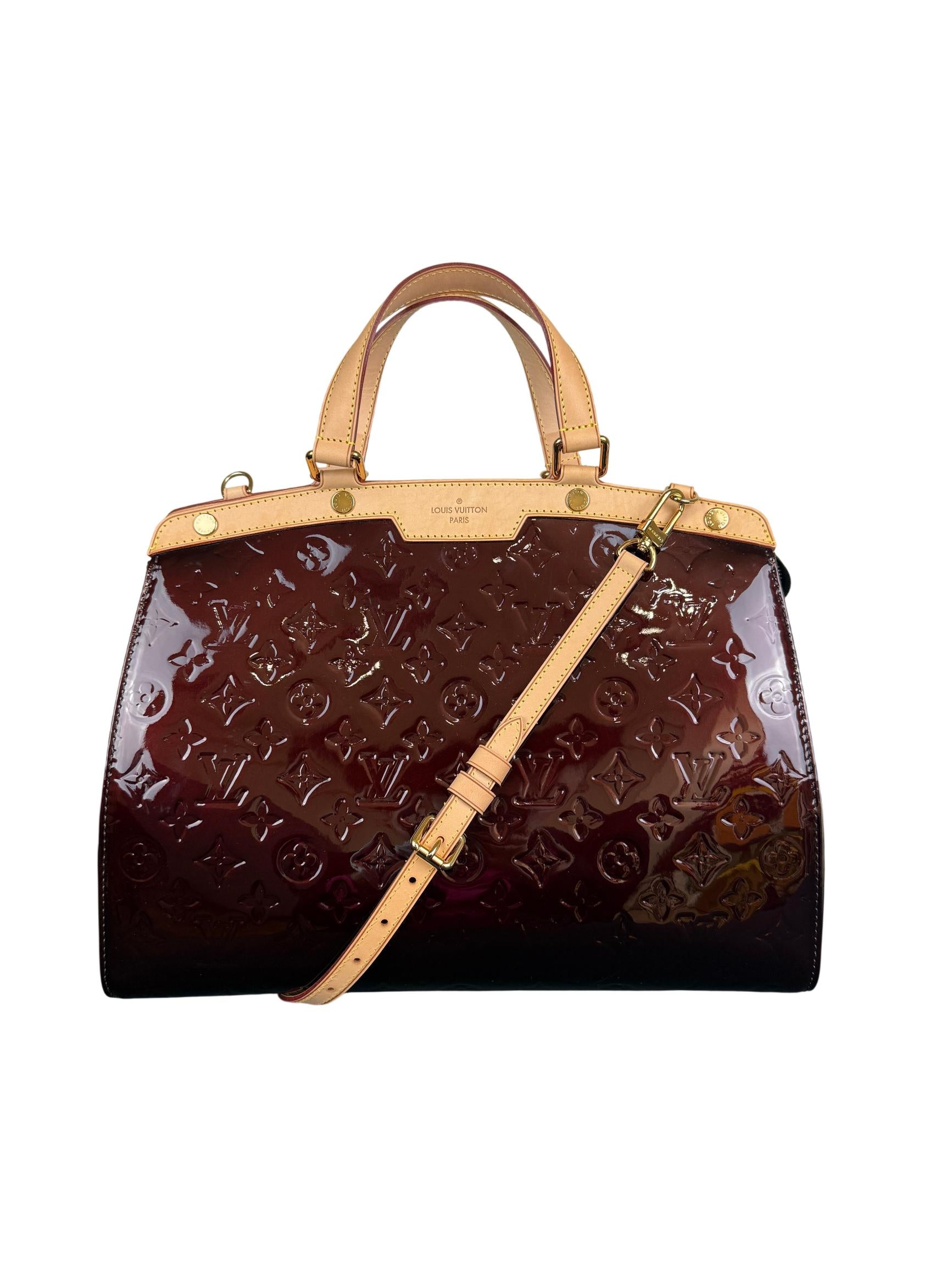 Louis Vuitton Monogram Vernis Amarante Brea GM Handbag