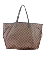 Louis Vuitton Neverfull GM Damier Ebene Canvas Large Tote Bag