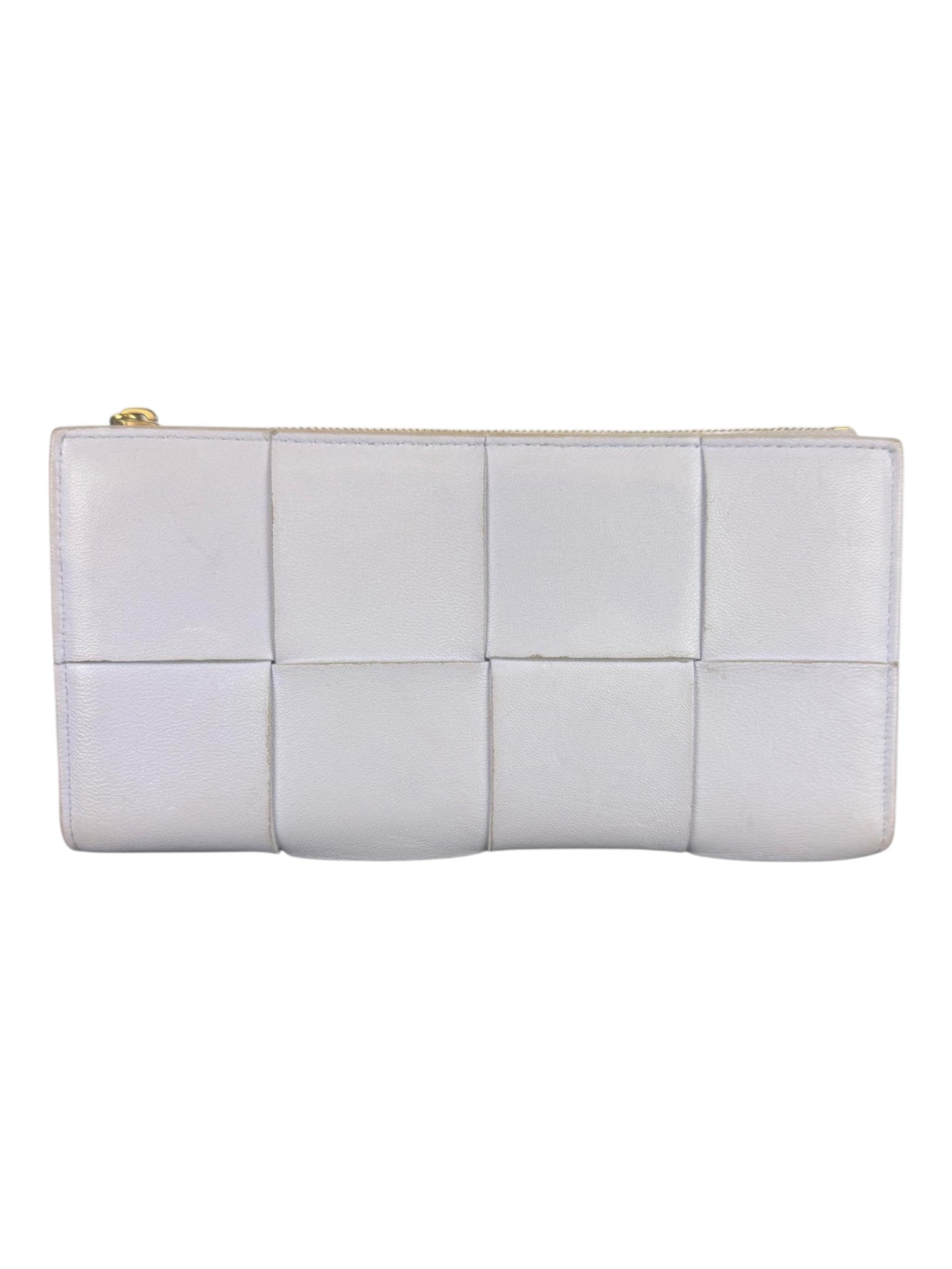 Bottega Veneta Cassette Intrecciato Lavender Leather Zipped Wallet