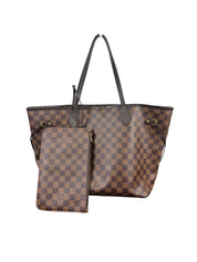 Louis Vuitton Neverfull MM Damier Ebene Canvas Tote Bag