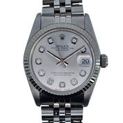 Rolex Oyster Perpetual Datejust 31mm SS 1990 Silver & Diamond Dial, 68274