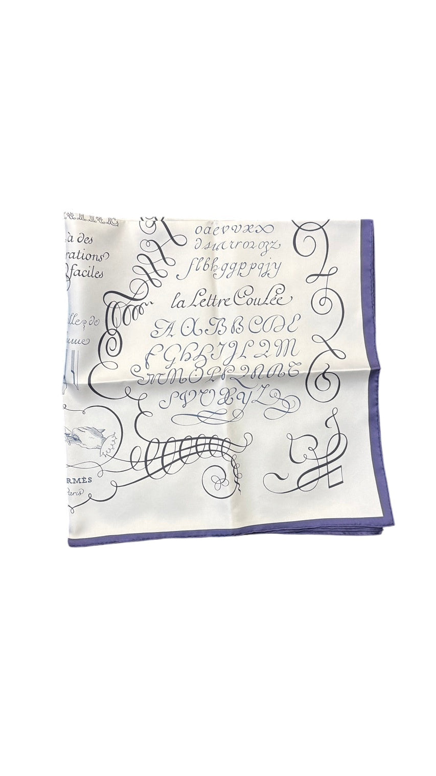 Hermès l'art D'ecrire Silk Scarf