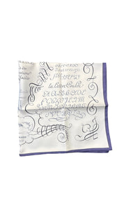 Hermès l'art D'ecrire Silk Scarf