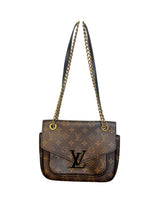 Louis Vuitton Passy Monogram Canvas Leather Chain Shoulder Bag