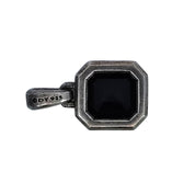David Yurman Sterling Silver 925 Black Onyx Octagonal Pendant