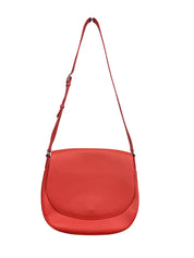 Celine Trotteur Messenger Bag Orange Grained Calfskin Leather