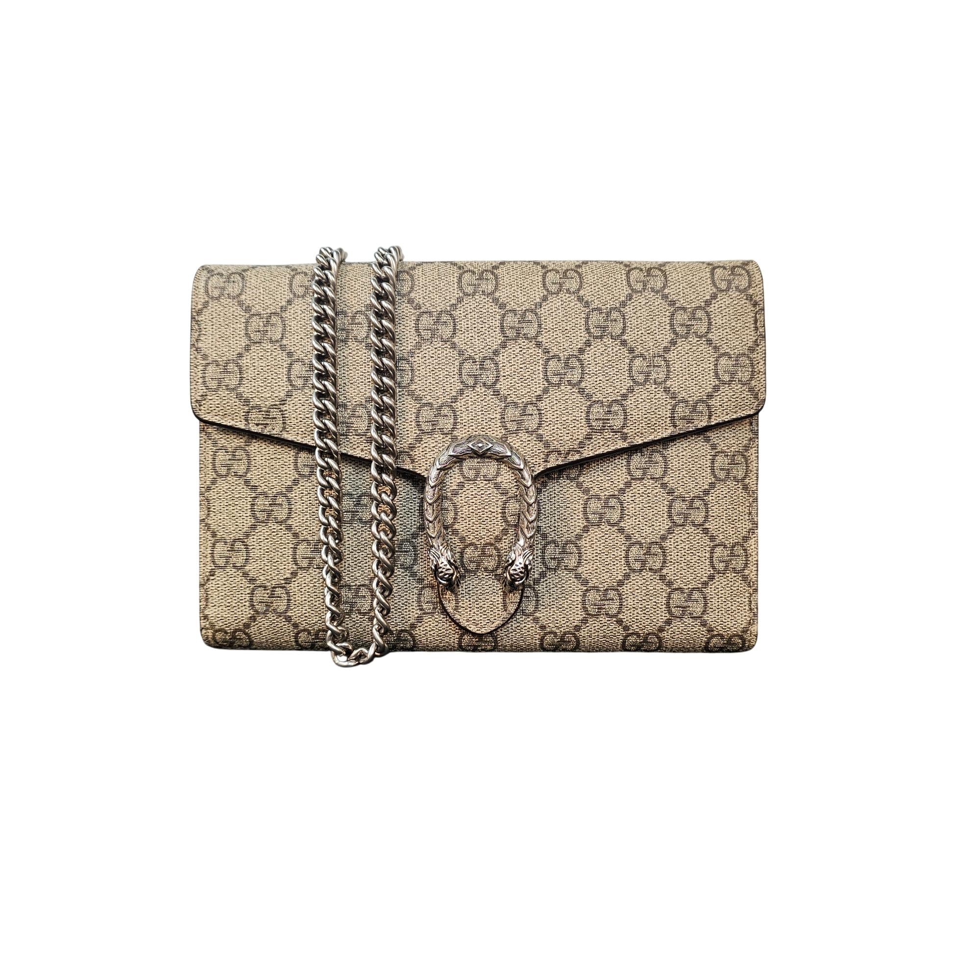 Gucci GG Supreme Mini Dionysus Wallet on Chain