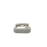 White Gold Diamond Pave Square Band Ring, 2.02CTW 18k
