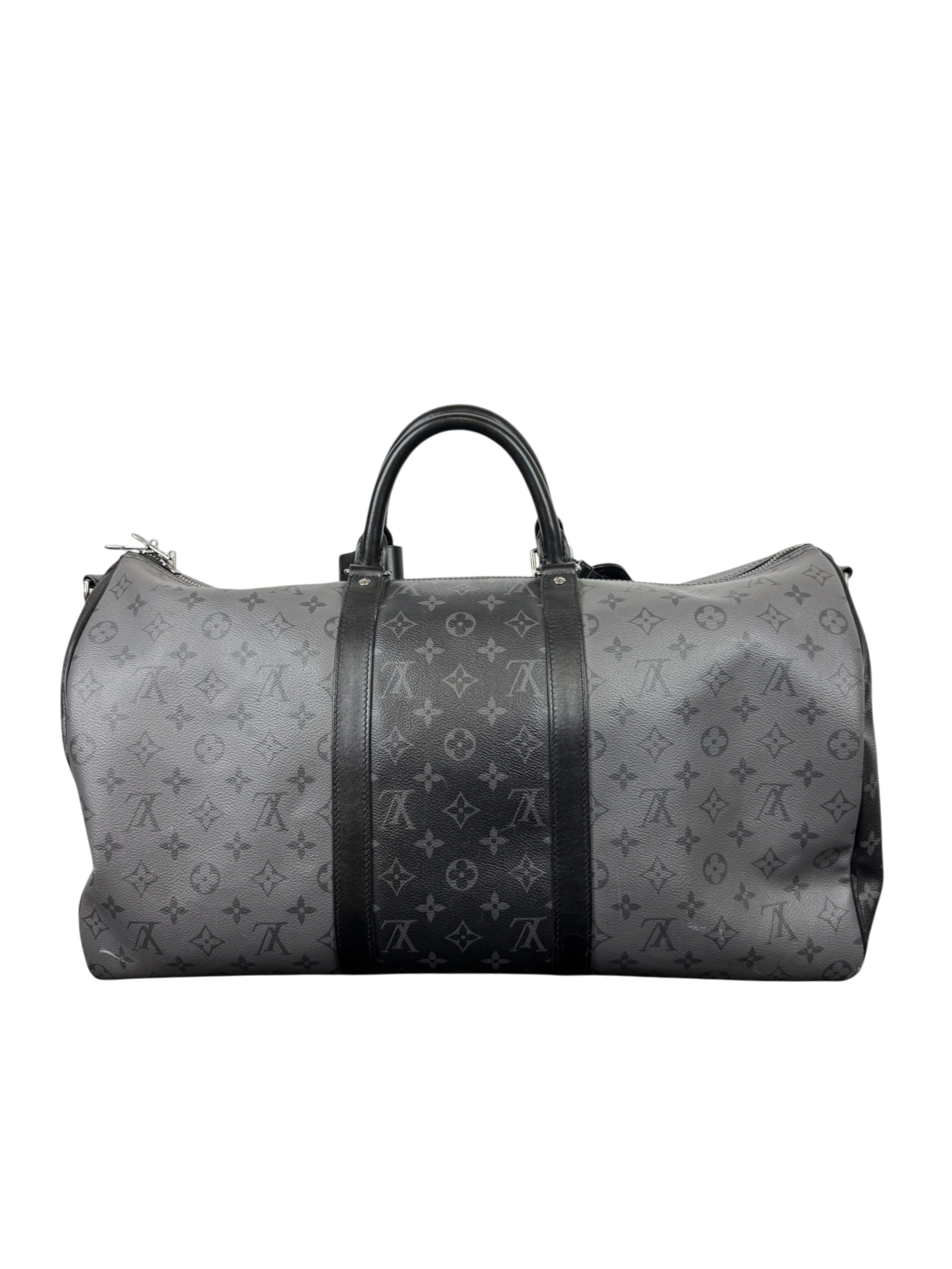 Louis Vuitton Keepall Bandoulière 50 Monogram Eclipse Duffle Bag