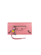 Balenciaga Le City Charm Textured Leather Long Wallet