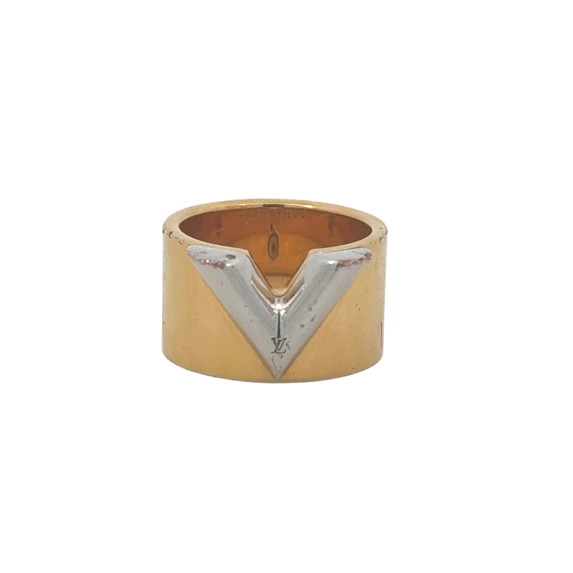 Louis Vuitton Essential V Ring Medium Gold/Silver