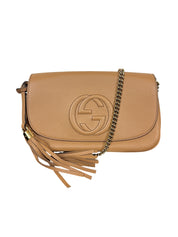 Gucci Soho Chain Flap Leather Crossbody Bag