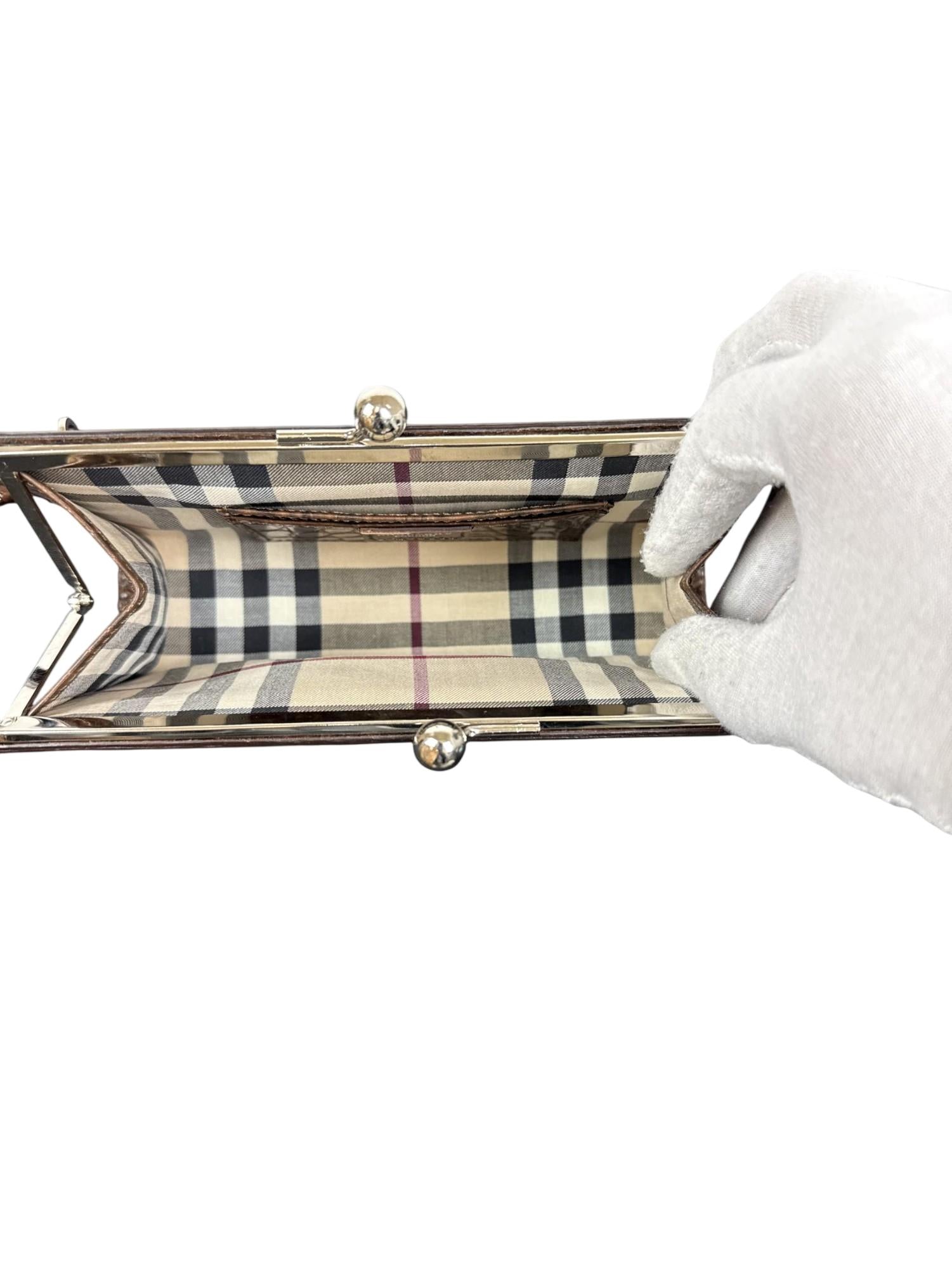 Burberry Croc Kisslock Clutch