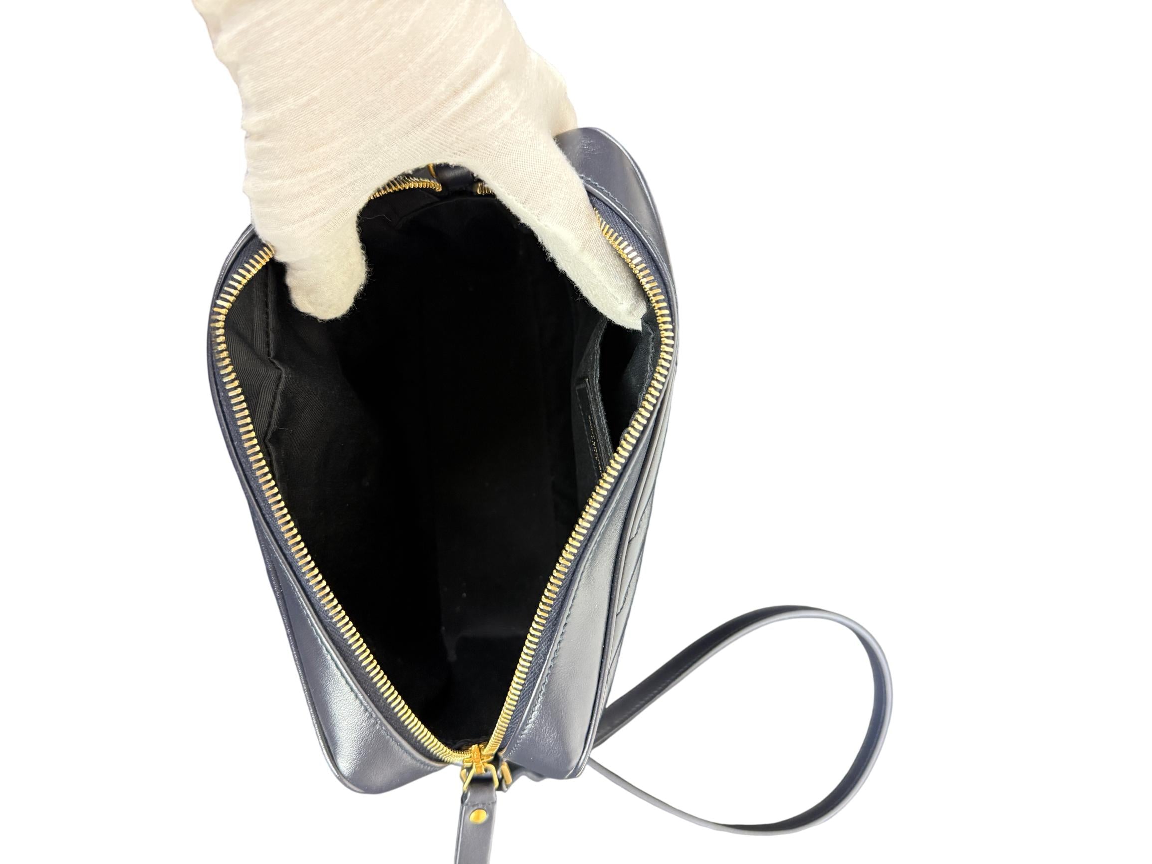 Yves Saint Laurent Lou Camera Bag in Black Quilted Leather
