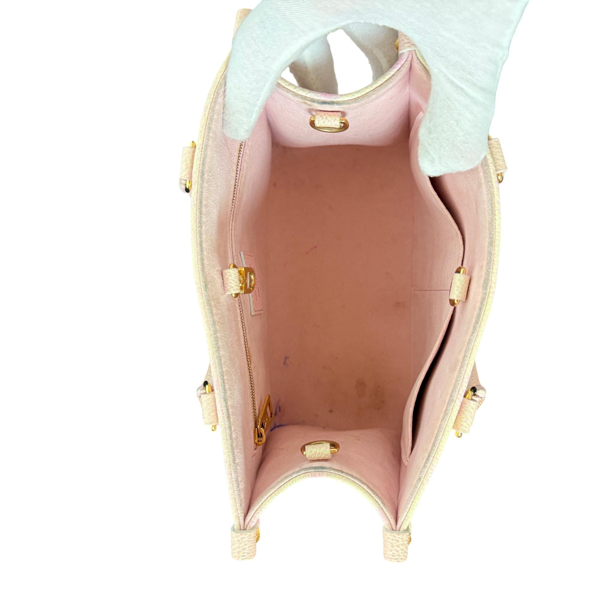 Louis Vuitton OnTheGo MM Monogram Empreinte Giant Tote Bag, Sunset