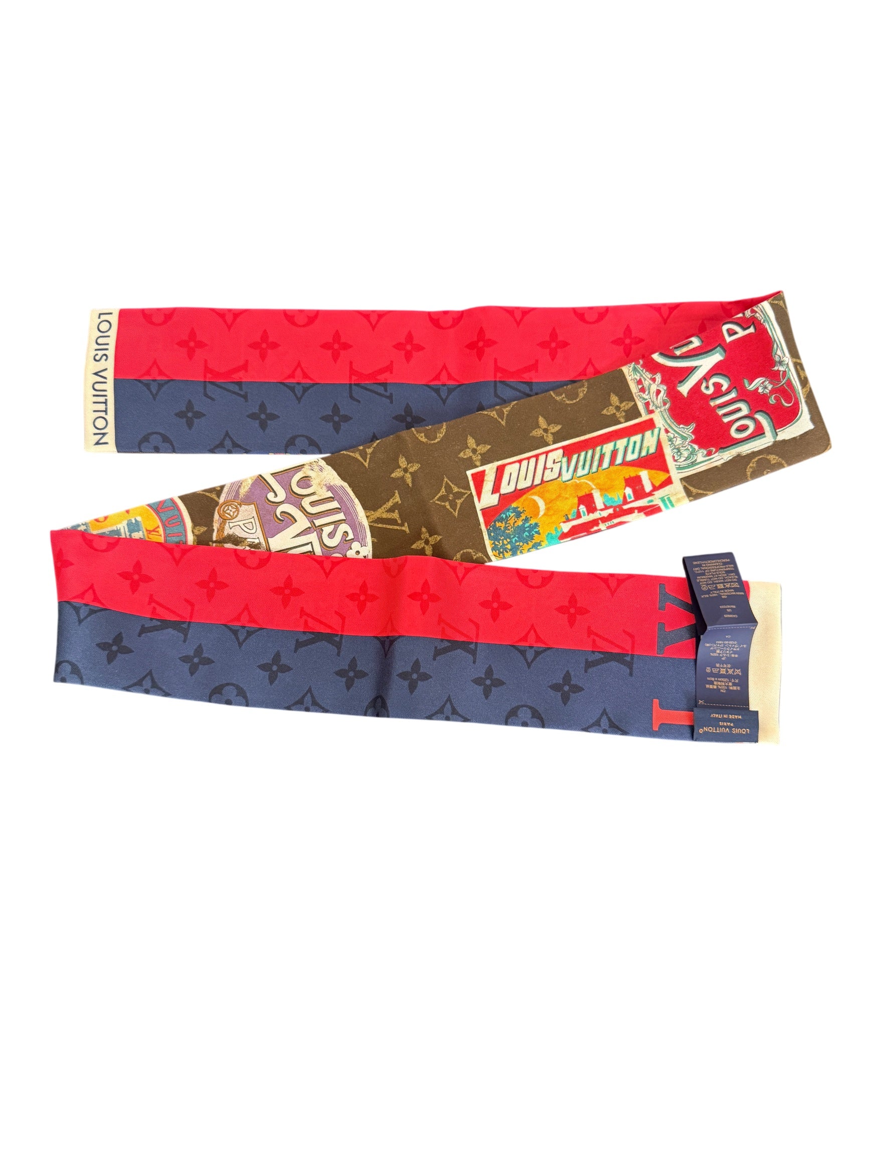 Louis Vuitton Flight Mode Bandeau Silk Scarf - Multicolor, Made in Italy