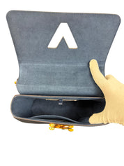 Louis Vuitton Twist MM Epi Leather Shoulder Bag Indigo with Gold Chain
