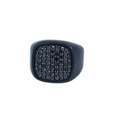 David Yurman Titanium Black Diamond Streamline Signet Ring