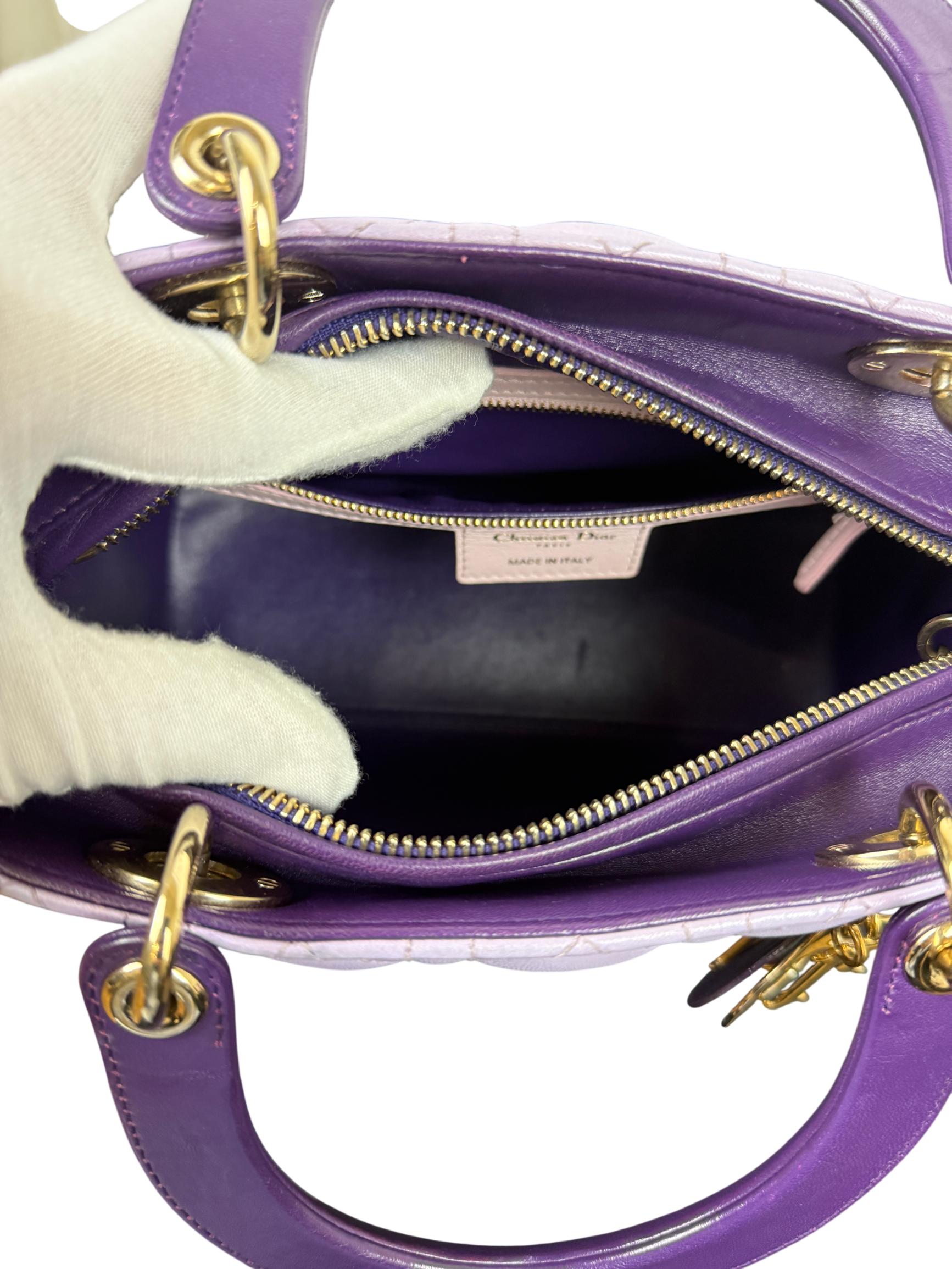 Christian Dior Lady Dior Medium Lambskin Handbag
