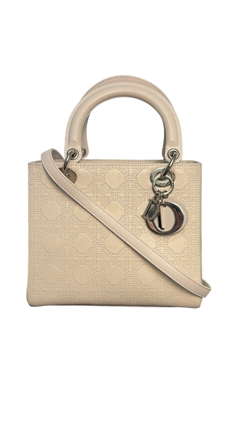 Dior Lady Dior Medium Leather Handbag