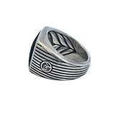 David Yurman Royal Cord Sterling Silver Onyx Signet Ring