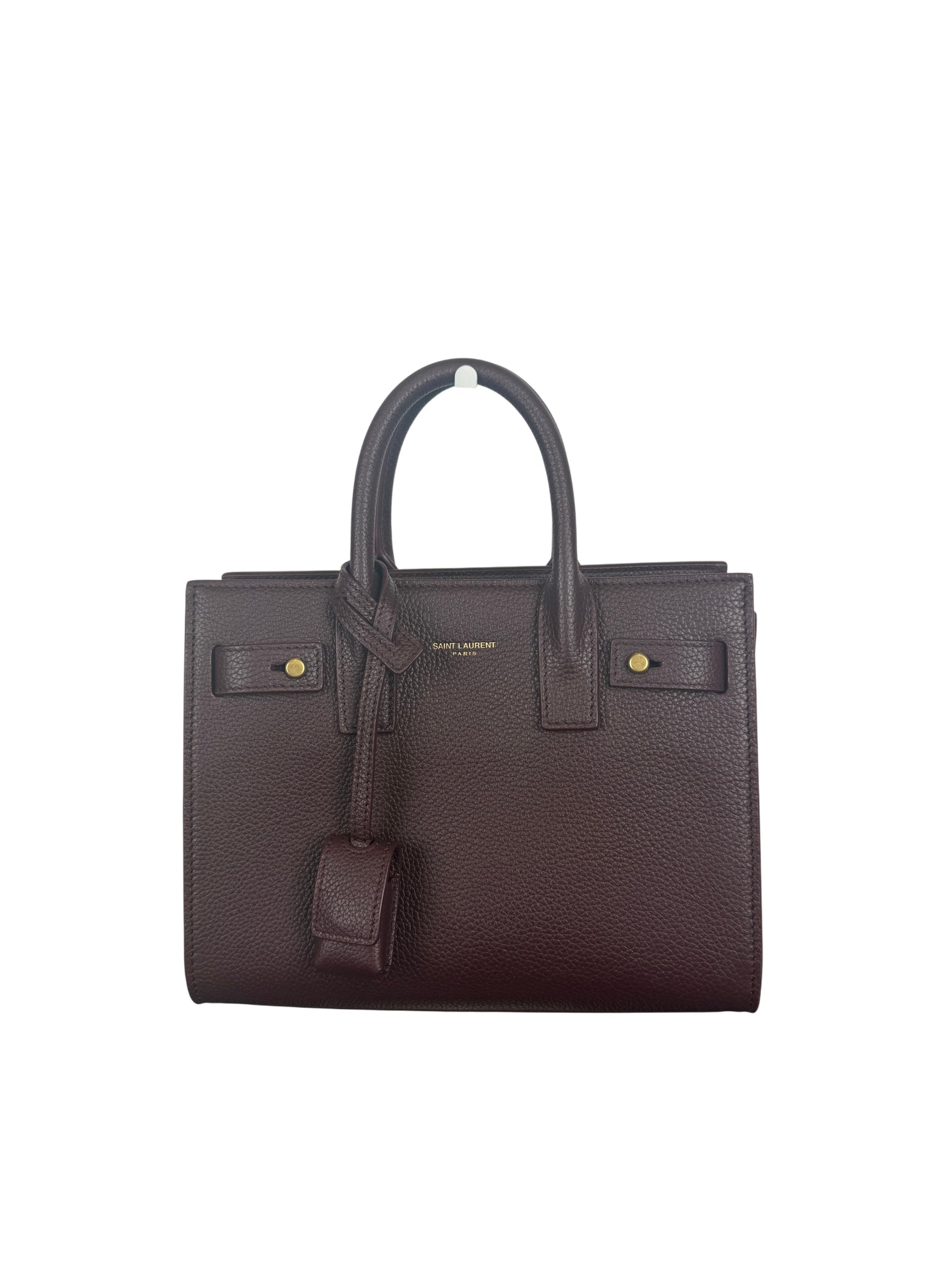 Saint Laurent Sac de Jour Nano Top Handle Bag in Bordeaux