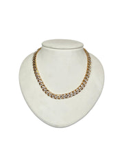 10k Two Tone Gold 22" Curb Link Chain Necklace