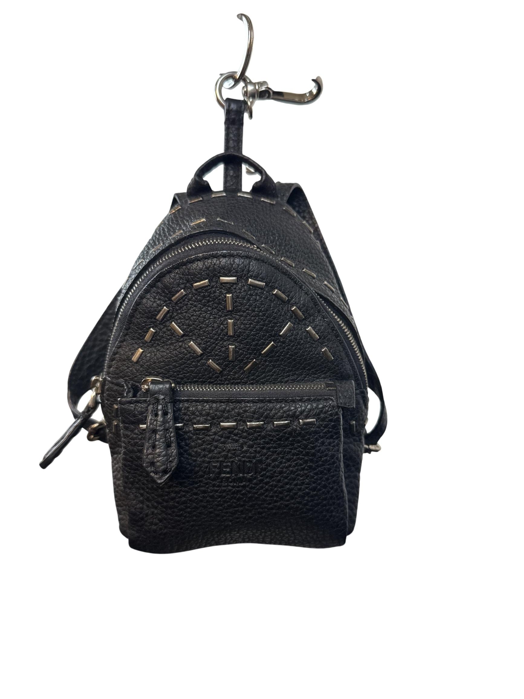 fendi backpack - mini Baguette Black Nylon Gold Logo Small Travel Bag Carry your essentials in style with this sleek piece only from Fendi! Fendi Men's Selleria Backpack Bag