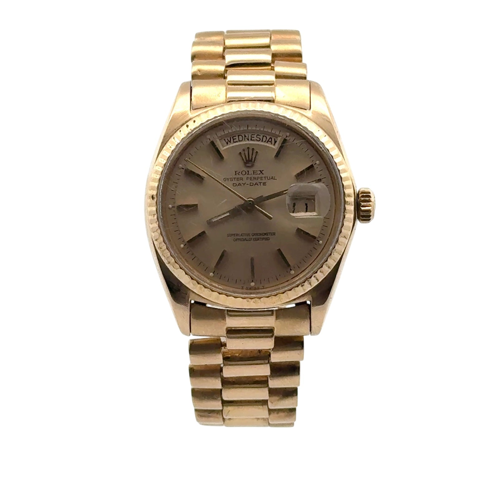 Rolex Perpetual Day-Date 36MM Presidential 18K Gold Watch Champagne Dial