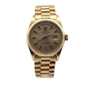 Rolex Perpetual Day-Date 36MM Presidential 18K Gold Watch Champagne Dial