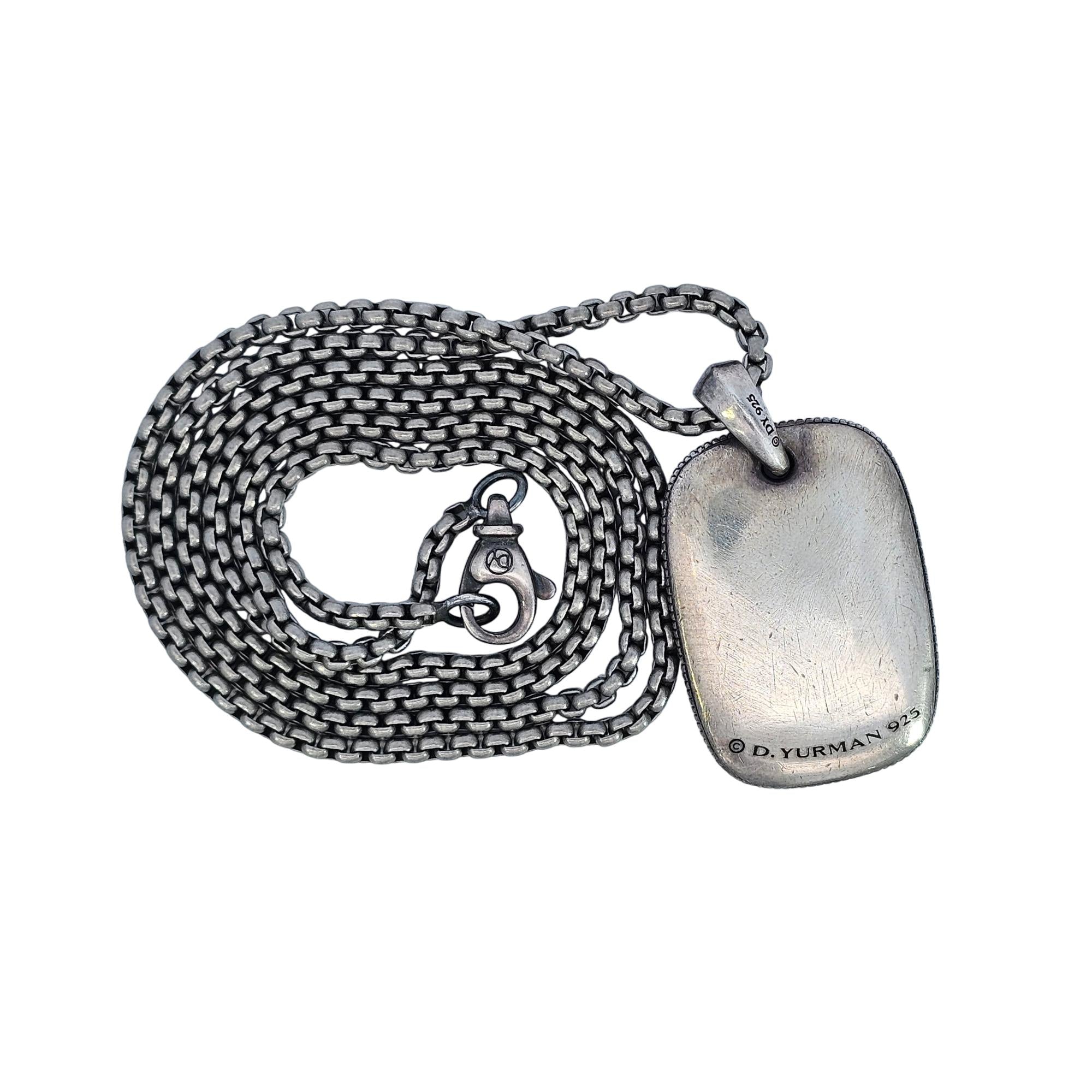 David Yurman Dog Tag Necklace