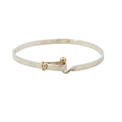 Sterling Silver & 18K Yellow Gold Hook and Eye Bangle Bracelet Tiffany & Co. 925, 18k