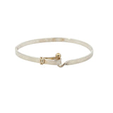 Sterling Silver & 18K Yellow Gold Hook and Eye Bangle Bracelet Tiffany & Co. 925, 18k