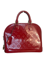 Louis Vuitton Vernis Alma Red Handbag