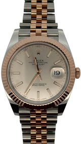 Rolex Datejust 41 MM Stainless Steel & Rose Gold Jubilee Watch Stainless Steel