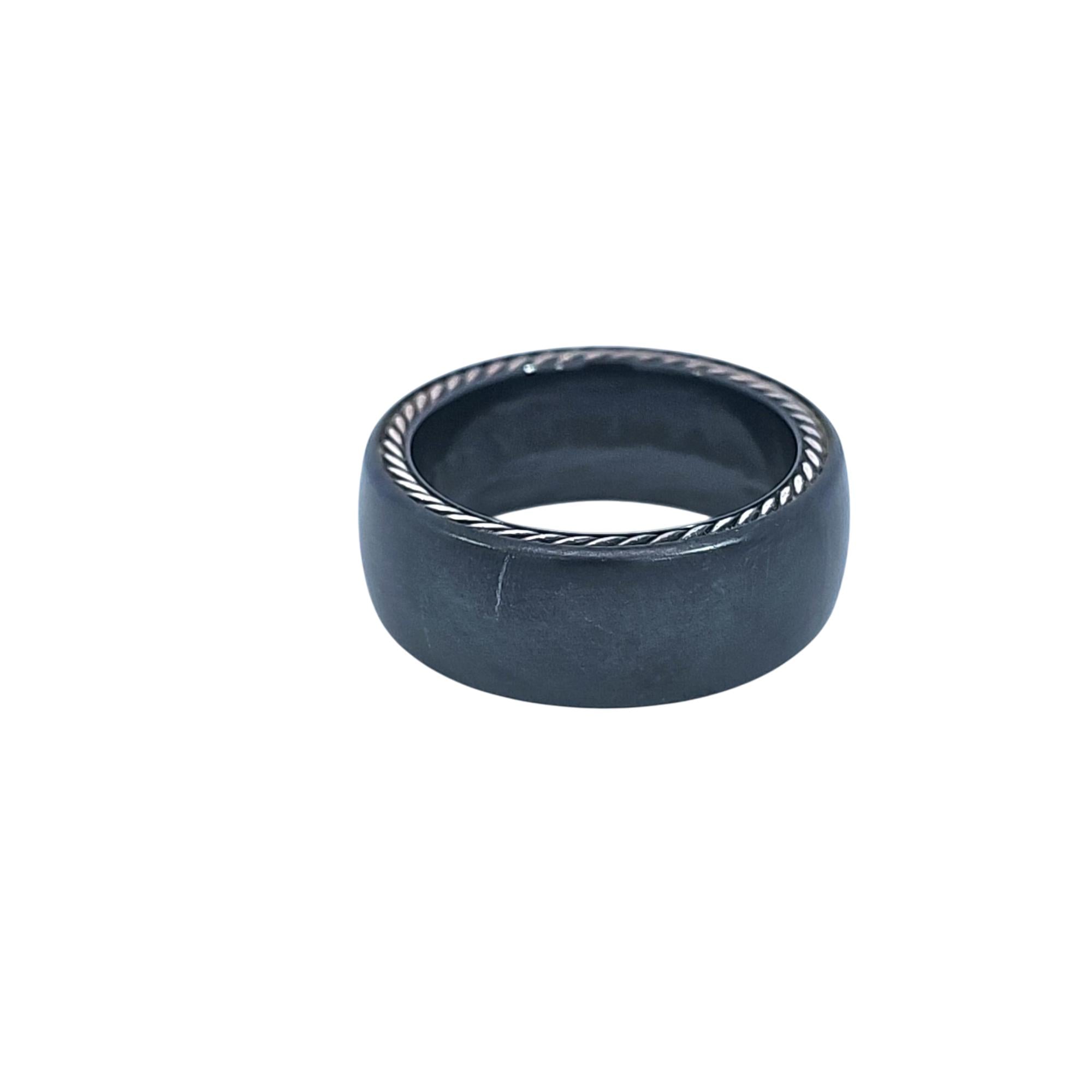 David Yurman Streamline® Ring in Black Titanium & Sterling Silver