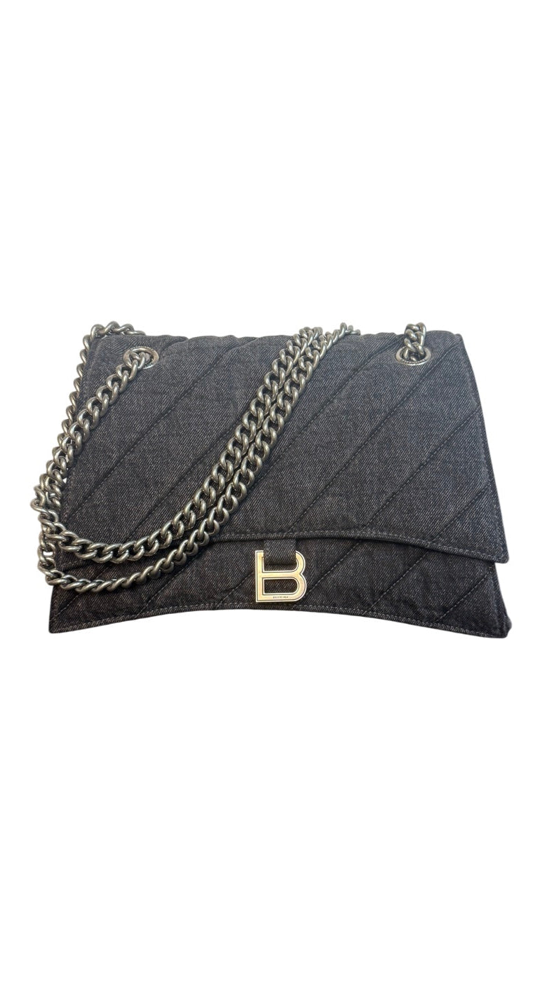 Balenciaga Quilted Denim Handbag