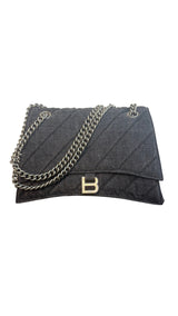Balenciaga Quilted Denim Handbag