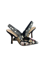 Christian Dior J'Adior Embroidered Floral Slingback Pumps