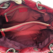 Christian Dior Lady Dior Large Cannage Quilted Lambskin Leather Tote Bag